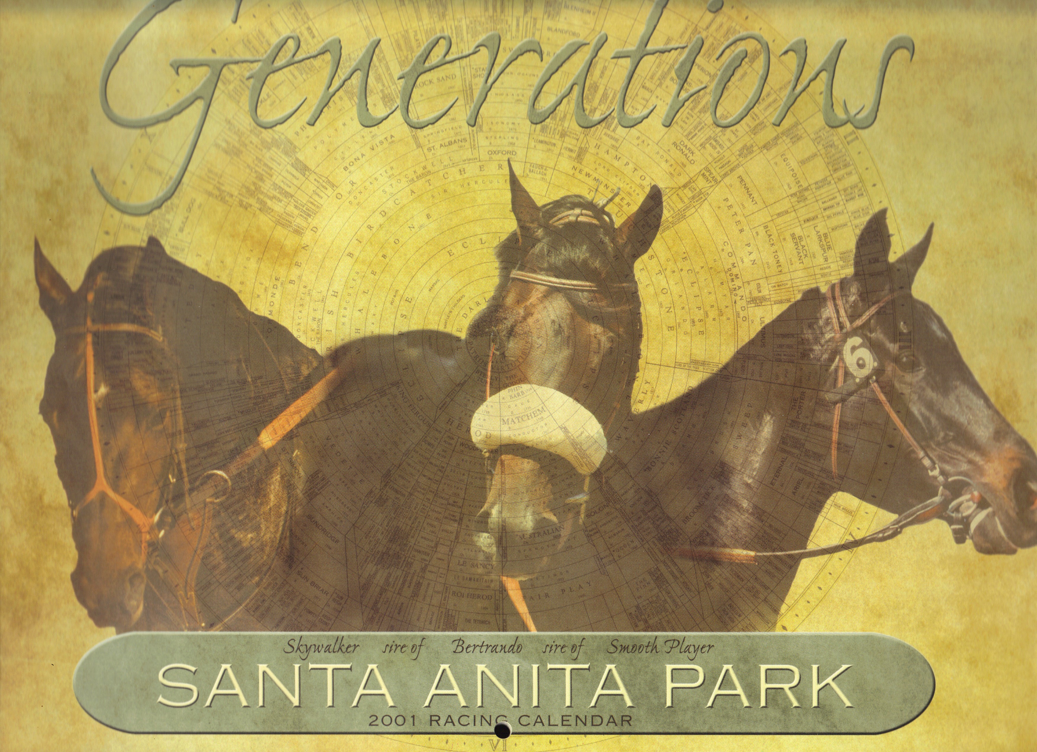 Image for SANTA ANITA CALENDAR 2001 ~ Generations