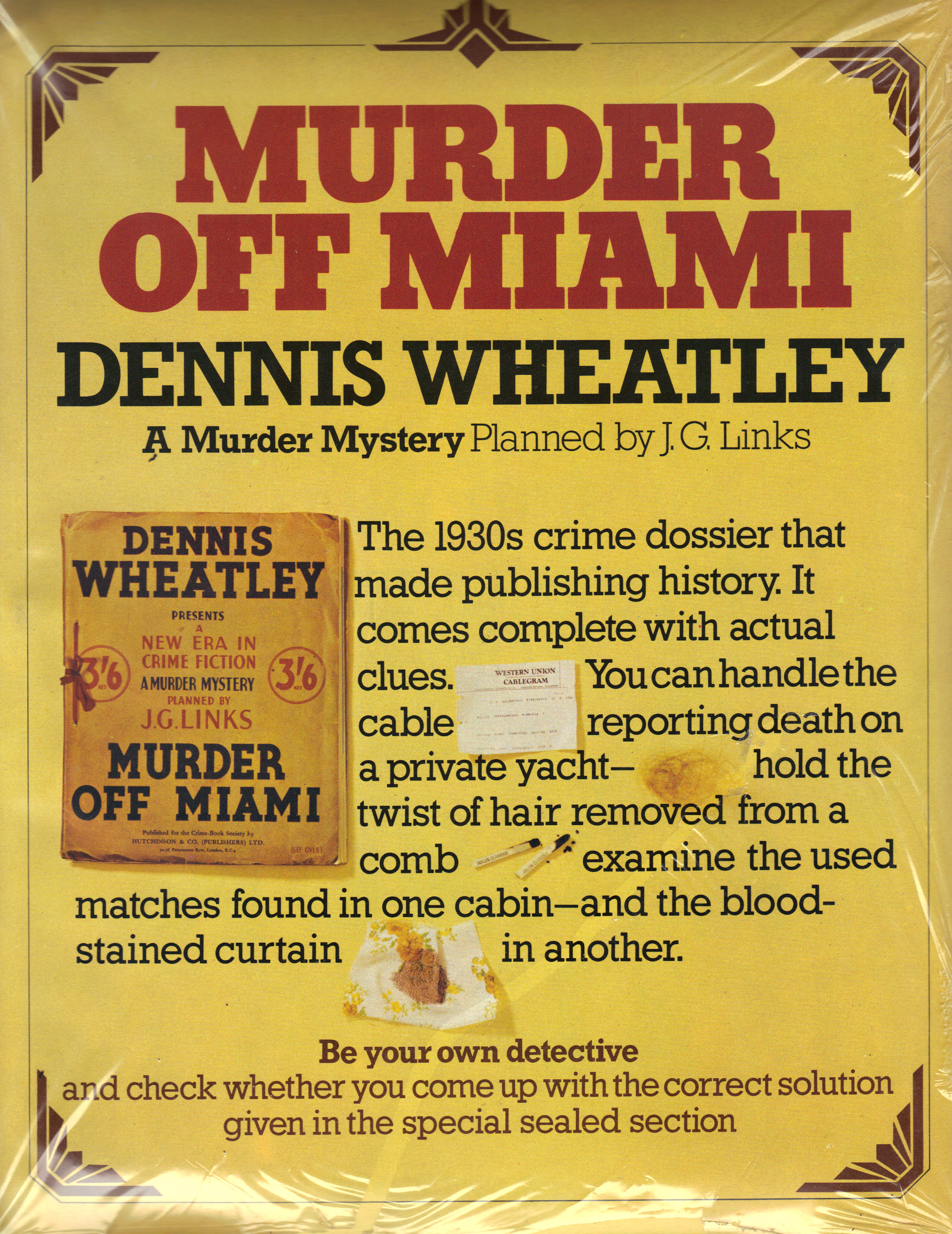 Image for MURDER OFF MIAMI ~ A Murder Mystery Planned By J. G. Links